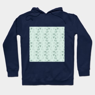 Blue-Green Ivy Branches Pattern Hoodie